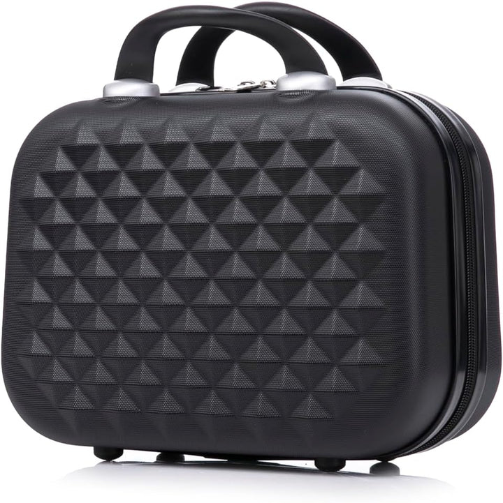CELIMS - Reisekoffer mit 360 Grad drehbaren Rollen, Schwarz , Lot de 4 valises + 2 Vanity Cases, Har