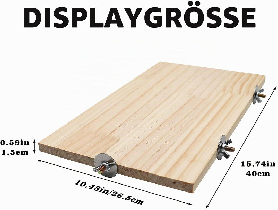 40 x 26 cm Grosse Vogelplattform aus Naturholz, Natürliche Holz Haustierkletterplattform, Kleintierk