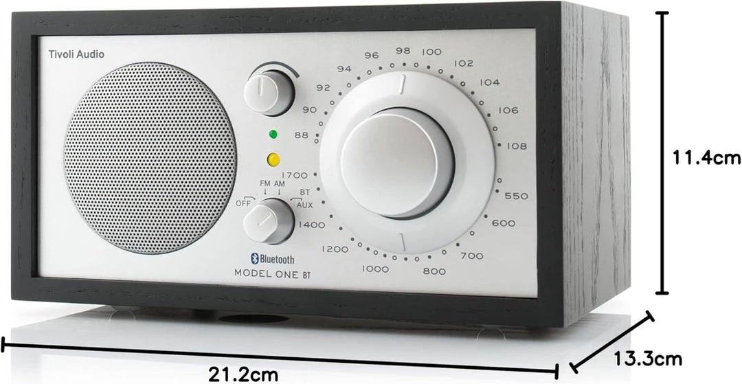 Tivoli Audio Model One BT Bluetooth UKW-/MW-Tisch Radio (Schwarz/Silber) Schwarz / Silber, Schwarz /