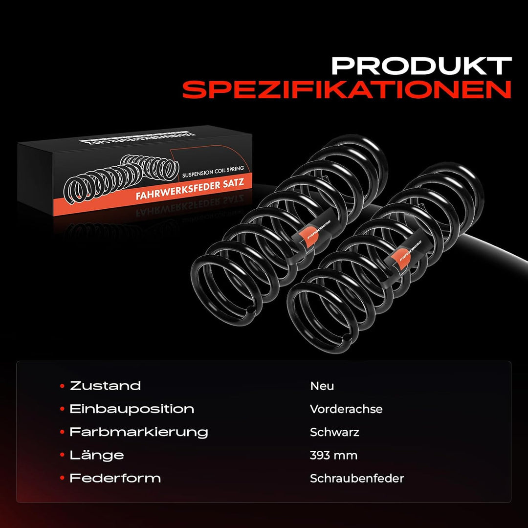 Frankberg 2x Federn Fahrwerksfeder Vorderachse Kompatibel mit Grand Cherokee II WJ WG 4.0L 4.7L SUV