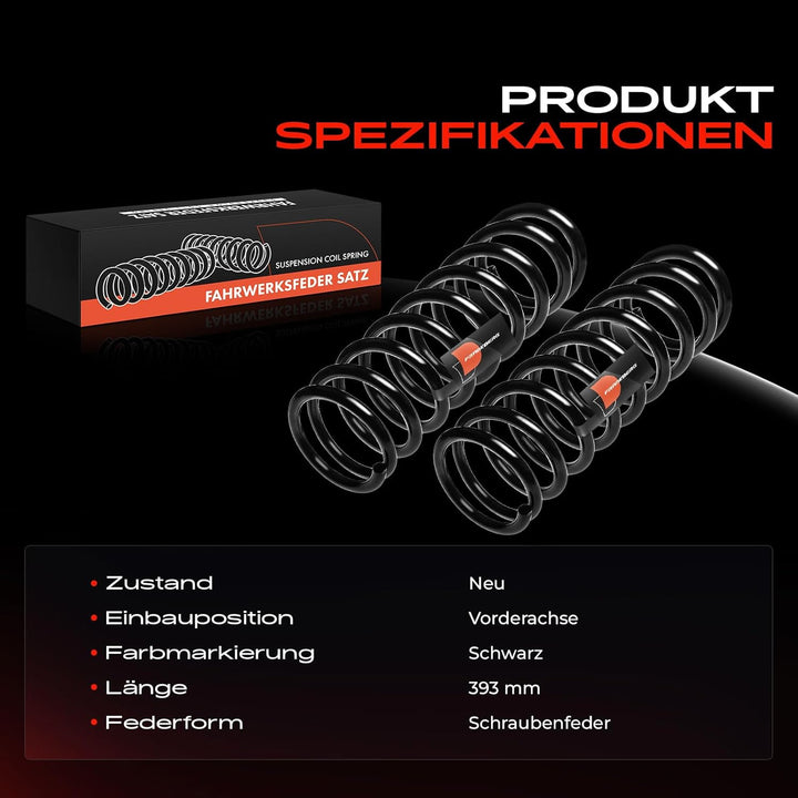 Frankberg 2x Federn Fahrwerksfeder Vorderachse Kompatibel mit Grand Cherokee II WJ WG 4.0L 4.7L SUV