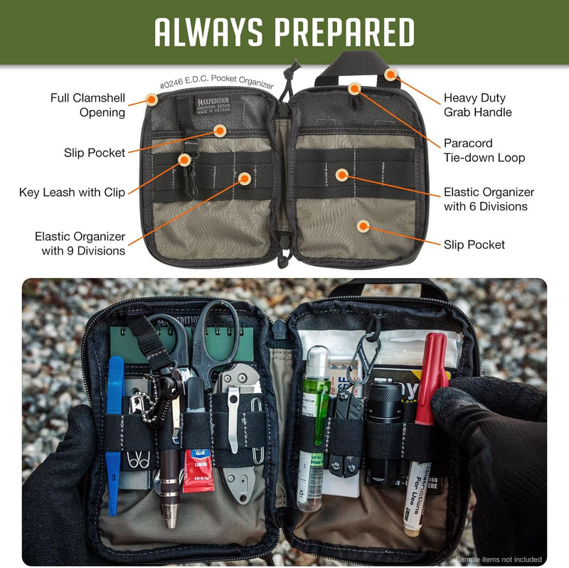 Maxpedition E.d.c. Pocket Organizer Tasche Standard-Grösse Schwarz, Standard-Grösse Schwarz