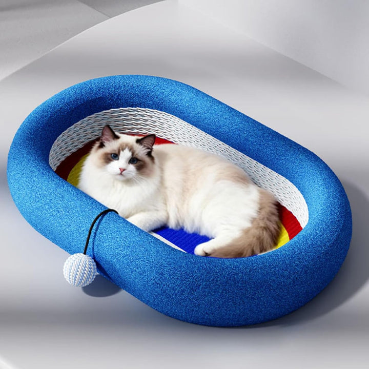 Kratzbrett Für Katzen - Sisal Interaktive Spielzeuge Bett | Runde Katzenkratzmatte Nest,Für Kleine U