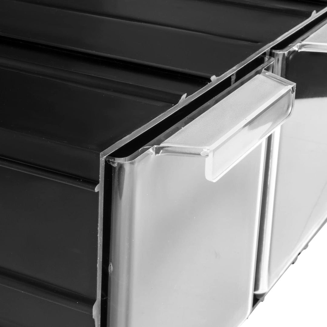 Aufbewahrungsbox mit Schubfächern Sortimentskasten - 6 Stück Transparent Schubladen - 690 x 155 x 13