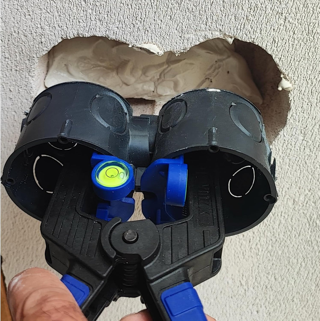 Unterputzdosensetzer mit integrierter Wasserwaage, Gerätedose, Unterputzdose 60mm