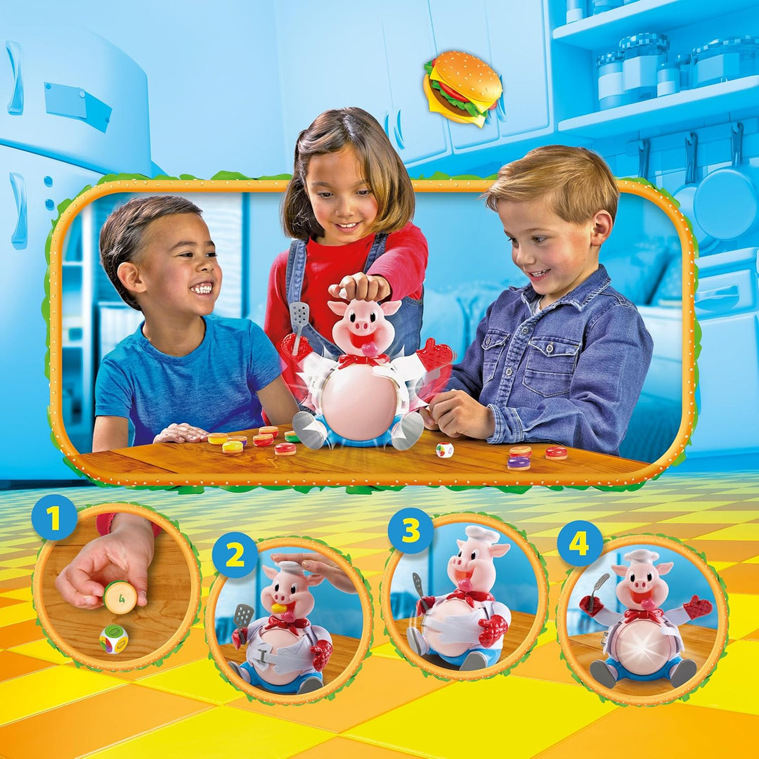 Goliath Schweine Schwarte - Lustiges Kinder-Brettspiel ab 4 Jahren, Füttere den Schweinchen und verm