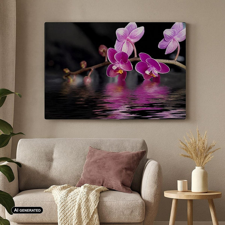 Bilder auf Leinwand Asien exotisch orchidee blume Leinwandbild 70x50cm Wandbilder Dekoration Wohnzim