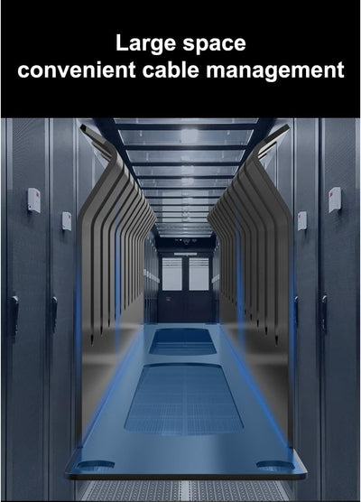 1U Kabelmanagement Rack mit Befestigungsschrauben, 24 Schlitz/48 Anschlüsse Metall Fingerkanal Draht