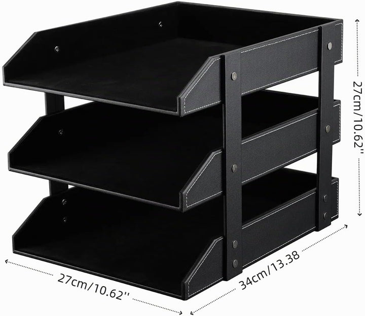 KINGFOM™ A4 Leder Briefablage (3