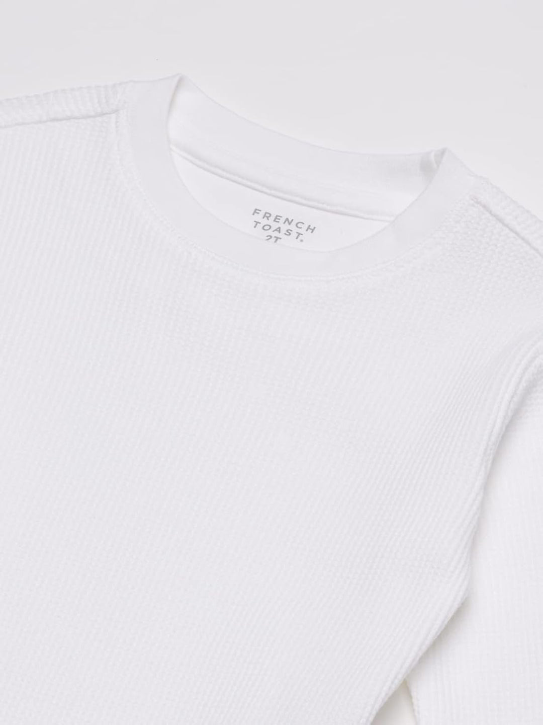 French Toast Little Boys' Long Sleeve Thermal Shirt, White, 7