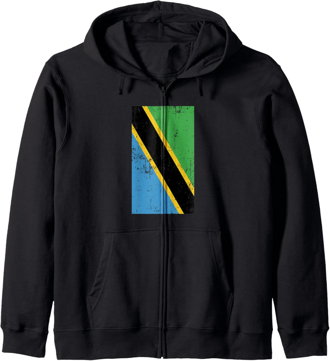 Tanzania Swahili East Africa Dodoma Distressed Flag Kapuzenjacke
