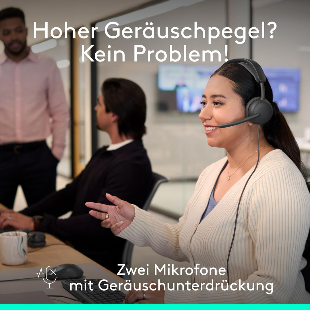 Logitech Zone Wireless 2 ES for Business – Kabelloses Headset mit Geräuschunterdrückung und Adaptive