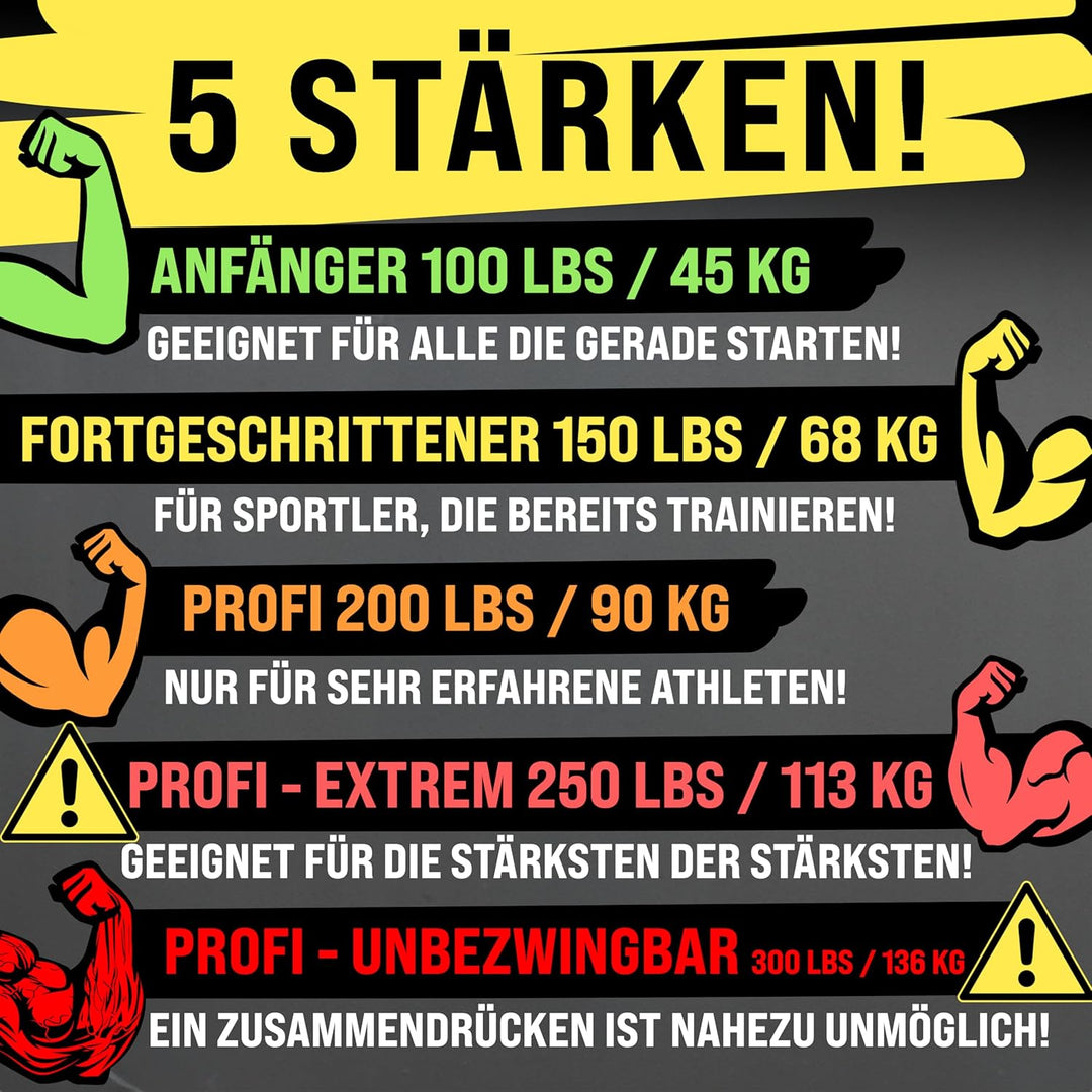 TWIVEE - Fingerhantel - Unterarmtrainer für maximale Griffkraft - Gripper aus gehärtetem Stahl und A