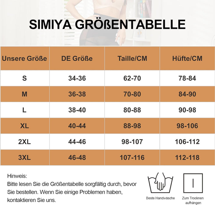 SIMIYA Bauchweg Unterhose Damen Hohe Taille Shapewear, Bauchkontrolle Höschen Shaping Unterwäsche Le