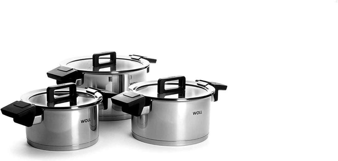 Woll Concept 6tlg., Topf-Set, Induktiv - Geeignet für alle Herdarten, Edelstahl, backofenfest bis zu