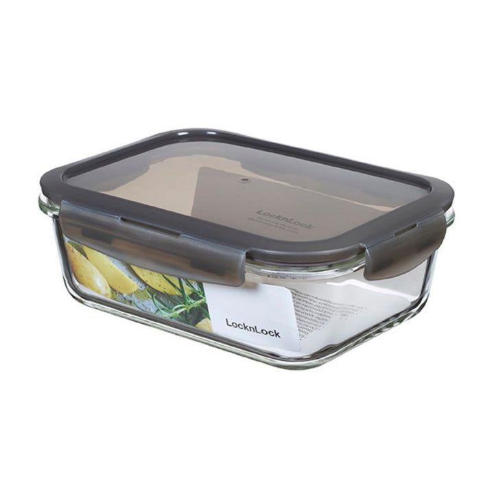 LocknLock OVEN GLASS Frischhaltedosen Glas mit Deckel | 1,0 L | 200 x 152 x 74 mm | Kühlschrank, Gef