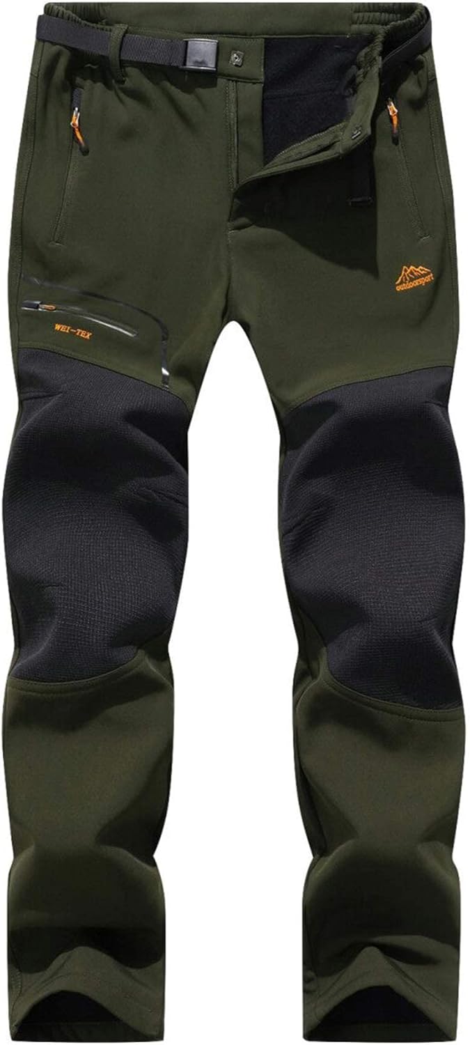 BenBoy Herren Wanderhose Wasserdicht Softshellhose Outdoorhose Winddicht Warm Gefüttert Skihose Snow