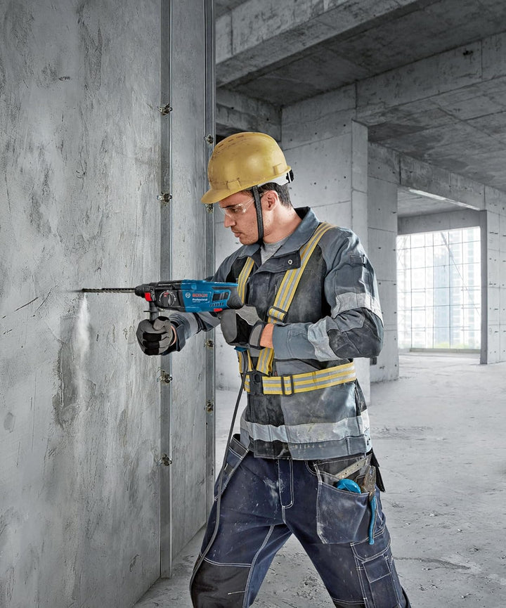 Bosch Professional Bohrhammer GBH 2-21 (mit SDS plus, inkl. 3x Drill Bit SDS plus, (6/8/10 mm), Zusa