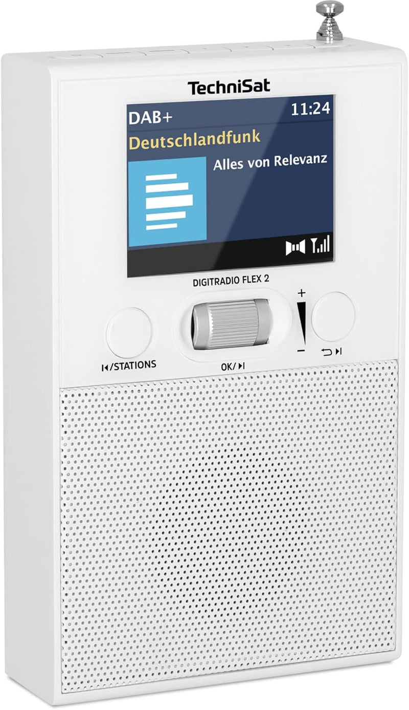 TechniSat DIGITRADIO Flex 2 - DAB Steckdosenradio (DAB+ Radio, UKW, Audio Eingang, USB Ladefunktion,