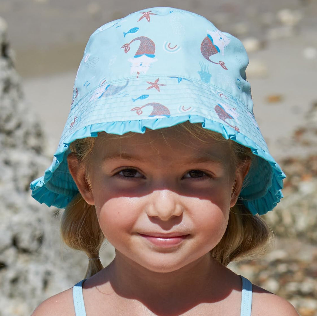 Playshoes Mädchen Uv-schutz Sonnenhut Bademütze Kopfbedeckung 55 Einhornmeerkatze, 55 Einhornmeerkat