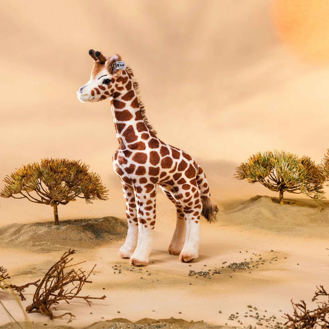 Steiff Bendy Giraffe - 45 cm - Kuscheltier für Kinder - Plüschgiraffe - weich & waschbar - beige, br