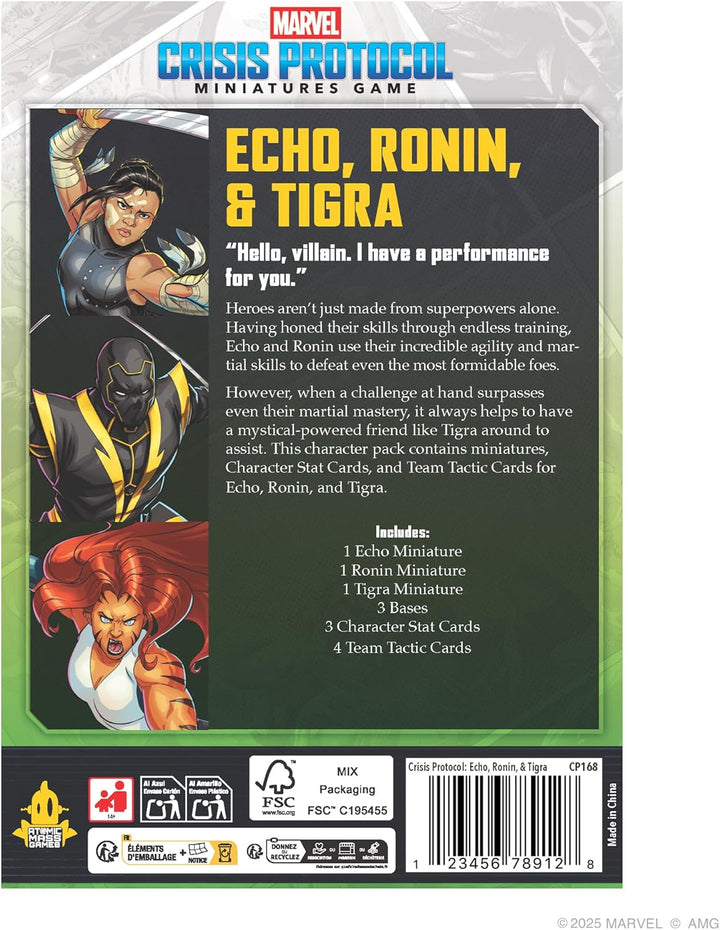 Asmodee, Marvel: Crisis Protocol – Echo, Ronin & Tigra, Character Pack, Atomic Mass Games, Tabletop,