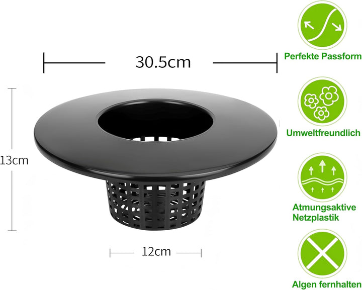Tectsia 15,2 cm Netztöpfe für 5 Gallonen Eimer breite Deckel (5 Stück), Netzbecher für Hydrokultur E