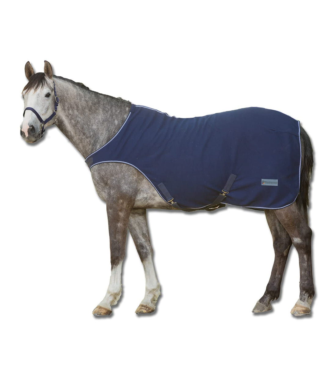 WALDHAUSEN Fleece-Führmaschinendecke Economic nachtblau Rückenlänge 125 cm, nachtblau Rückenlänge 12
