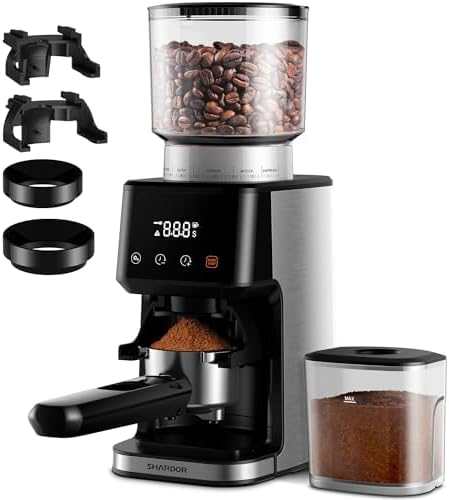 SHARDOR KaffeemüHle Elektrisch, 51 Stufen GleichmässIger, Feiner Mahlgrad Einstellbar KaffeemüHle Mi
