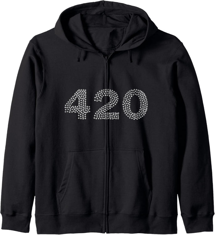 420 Weed Leaf Montage Cool Weed Marijuana 420 Kapuzenjacke