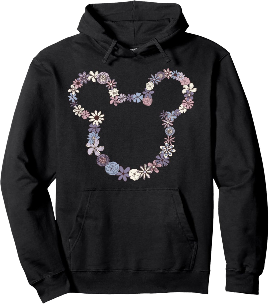 Disney Mickey & Friends Mickey Floral Outline Pullover Hoodie