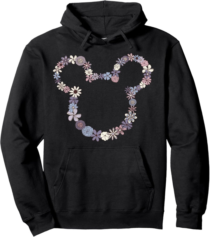 Disney Mickey & Friends Mickey Floral Outline Pullover Hoodie