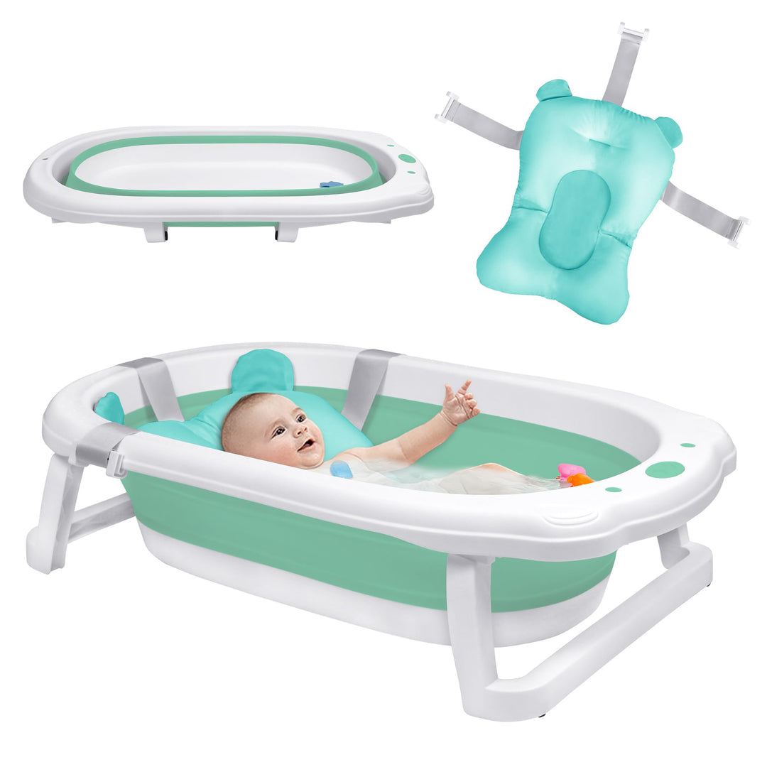 Faltbare Babywanne mit Ablauflöchern Geeignet für Kleinkinder bis 8 Jahre, Hitzebeständige, Rutschfe