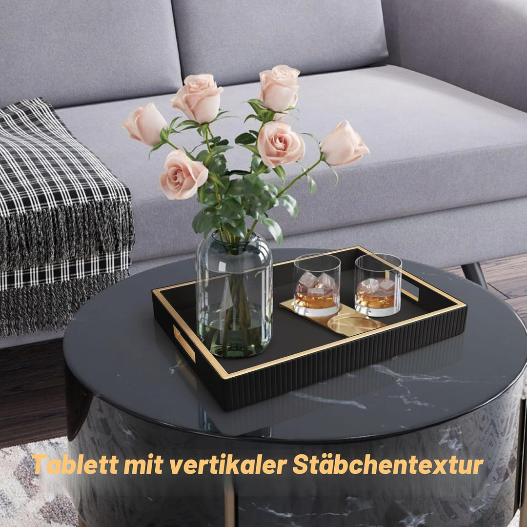 SANZIE Ledertablett, Schreibtisch-Aufbewahrung, Organizer, Premium-Serviertablett, dekoratives Table