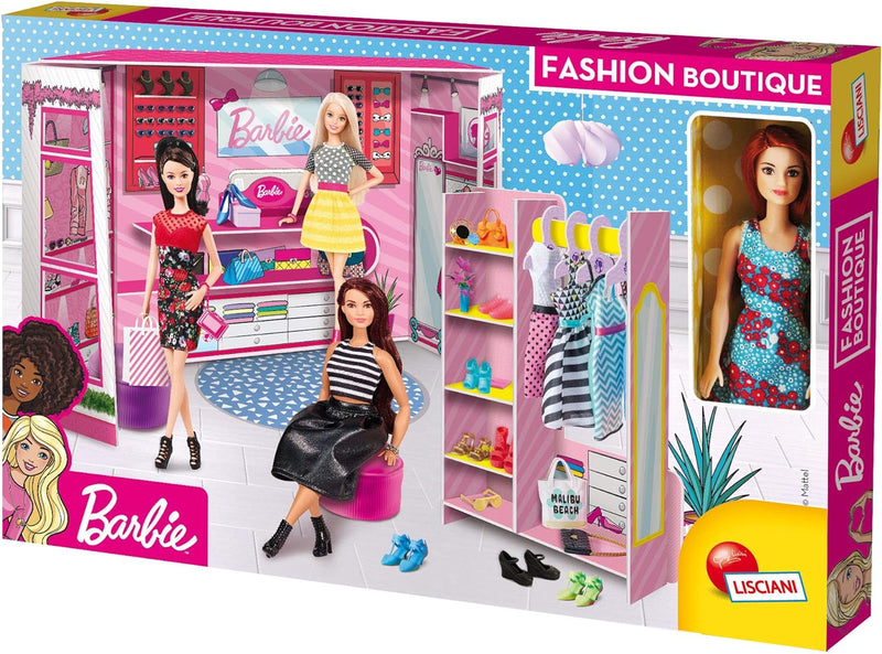 Lisciani - Barbie Fashion - Boutique zum Selberbauen mit Ankleideraum und inklusive Barbie-Puppe - W