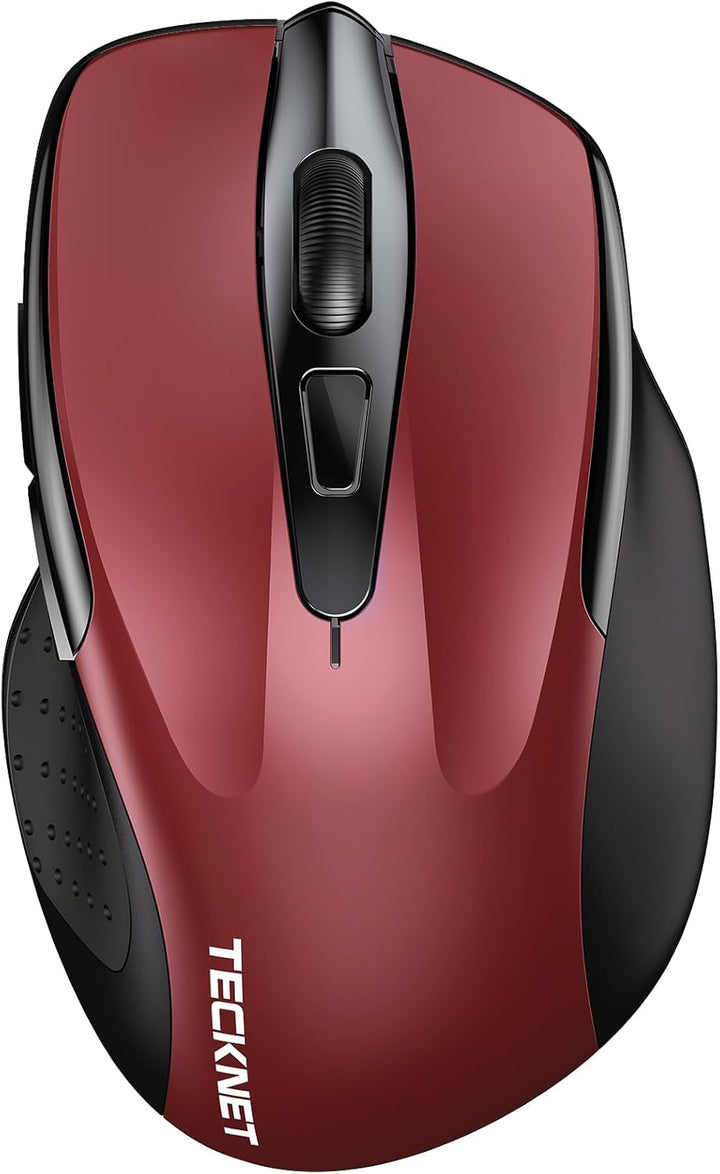 TECKNET Bluetooth Maus, 4800 DPI Kabellos Ergonomische Maus (Tri-Modi: BT 5.0/3.0+2.4G), 30 Monate B