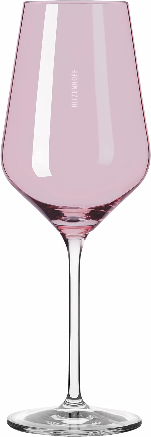 Ritzenhoff 3641003 Weissweinglas 300 ml – Serie Fjordlicht Nr. 3 – 2 Stück mit Farbverlauf Berry – M