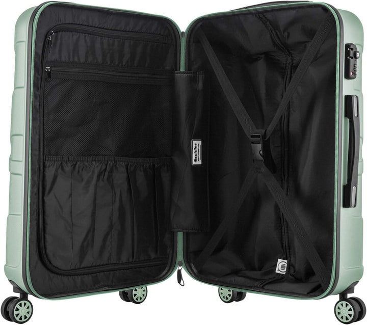 Suitline 3er Koffer-Set Trolley-Set Rollkoffer Hartschalen-Koffer Reisekoffer, TSA, (55 cm, 66 cm, 7
