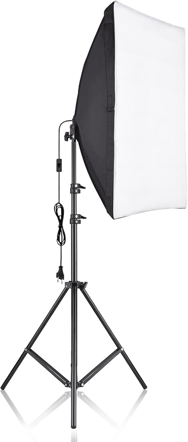 Softbox Set Fotostudio, Andoer 50×70cm Softbox mit 2 m Lichtstativ, Professionelle Fotografie E27-So