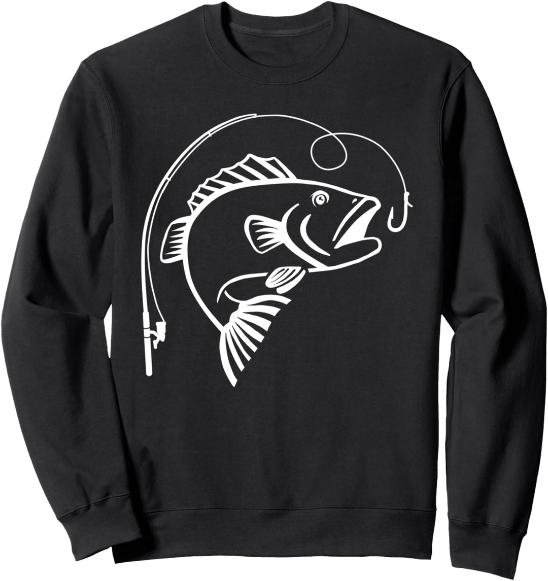 Angeln Fisch und Angel Sweatshirt