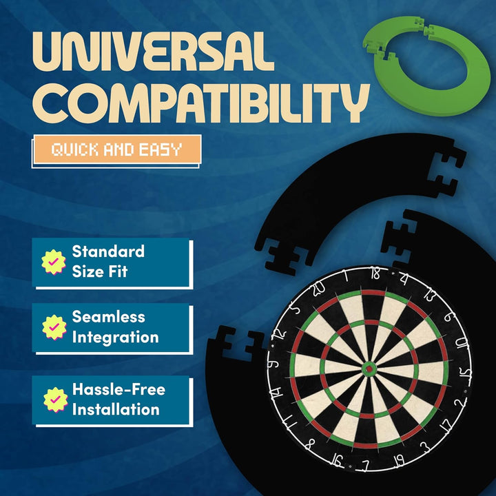 Designa Darts Dartscheiben-Umrandung, langlebig, leicht, Eva-Puzzle-Ring-Design, mehrere Farben Grün
