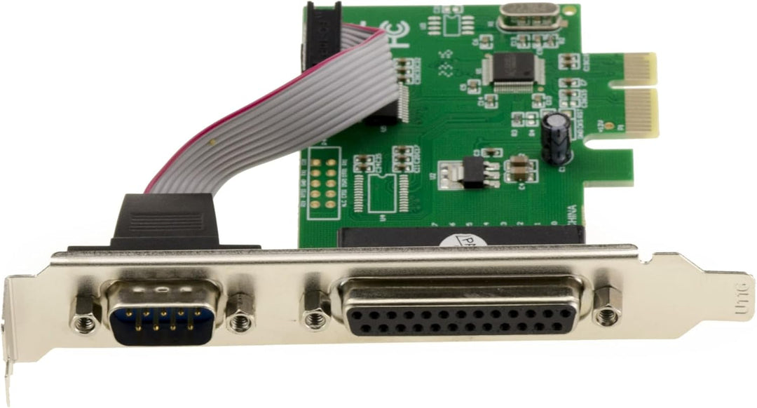 KALEA-INFORMATIQUE PCI Express PCIe-Controller-Karte Combo 1 serieller Port COM RS232 DB9 und 1 para