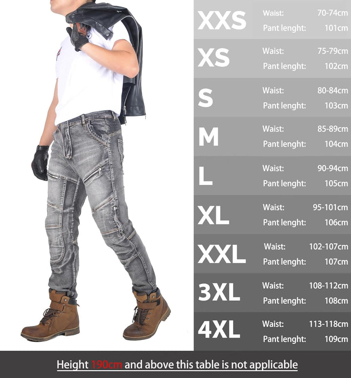 oFzimTo Motorradhose Herren/Damen, Aramid-Gewebe Stretch Jeans Hosen Herren/Damen, Motorrad Hosen mi