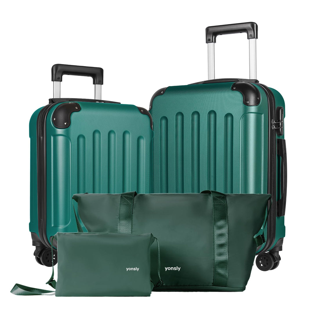 Reisekoffer Set 4-teilig, Trolley Kofferset mit 1 Reisetasche, 1 Kulturbeutel, Rollkoffer Handgepäck