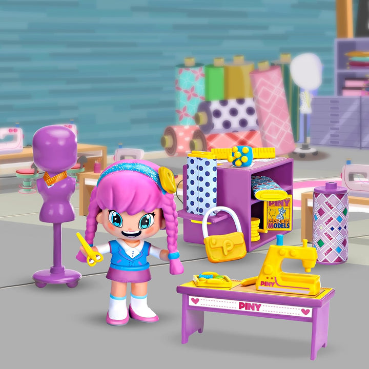 Pinypon - by PINY, Fashion-Klasse, Playset Szenario Modedesign und Accessoires wie die Serie PINY In