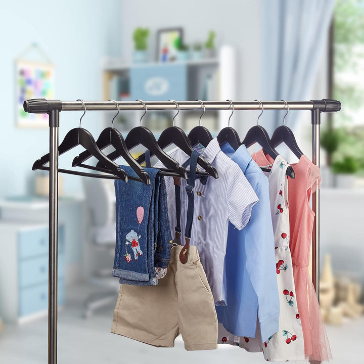 Relaxdays 60 x Kinderkleiderbügel Holz im Set, Hosenbügel für Jungen & Mädchen, drehbarer Haken, mit