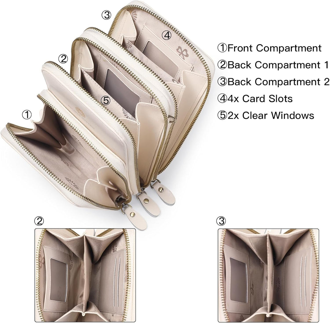 SENDEFN Handytasche zum Umhängen - Handy Umhängetasche Damen Handytasche Leder Handytasche mit Geldb