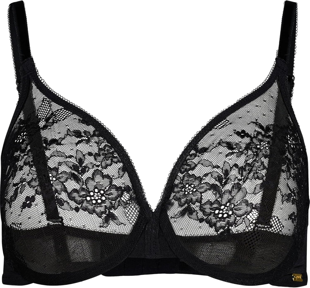 Gossard Damen Glossies Lace Sheer Bra BH, Undurchsichtige 70A Schwarz (Schwarz), 70A Schwarz (Schwar