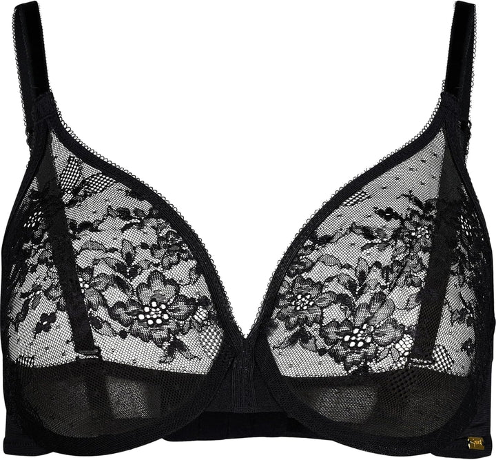 Gossard Damen Glossies Lace Sheer Bra BH, Undurchsichtige 70A Schwarz (Schwarz), 70A Schwarz (Schwar