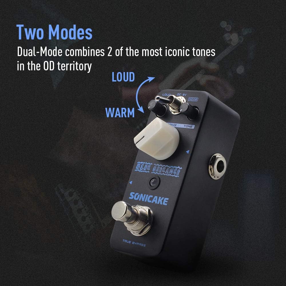SONICAKE Overdrive Gitarre Effektpedal Blue Skreamer Vintage Dumble Blues Analog True Bypass, Overdr